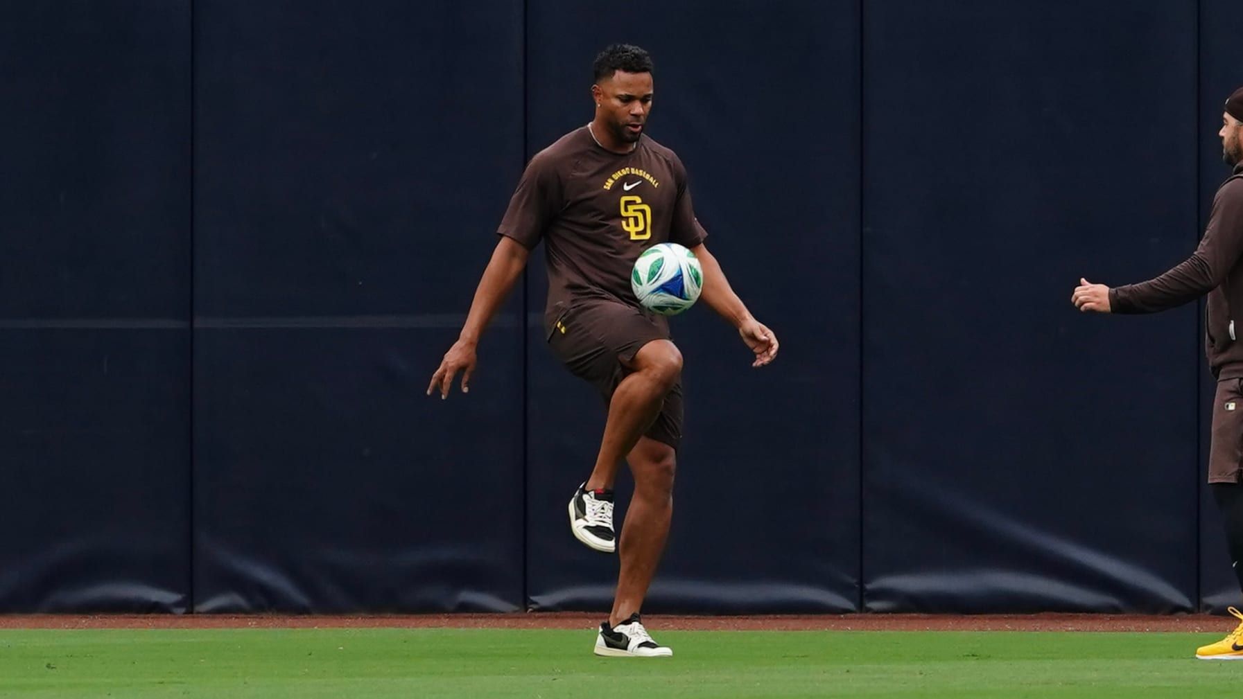 Xander Bogaerts pregame soccer